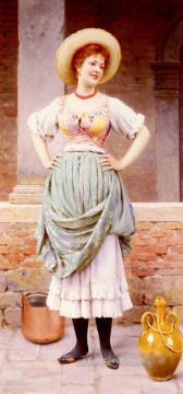  Glance Painting - An Affectionate Glance lady Eugene de Blaas